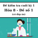 Đề thi hóa học 8 cuối kỳ 1 có đáp án( Đề 1)