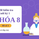Đề thi hóa học 8 cuối kỳ 1 có đáp án( Đề 3)