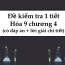 Đề kiểm tra 1 tiết Hóa 9 chương 4 (có đáp án + lời giải chi tiết)