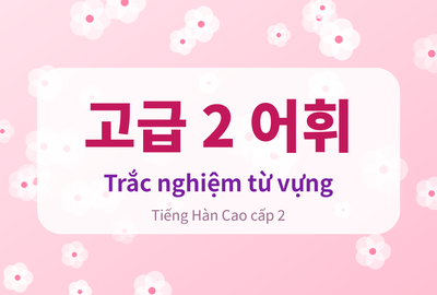 Bài kiểm tra trắc nghiệm từ vựng tiếng Hàn cao cấp 2 bài 11