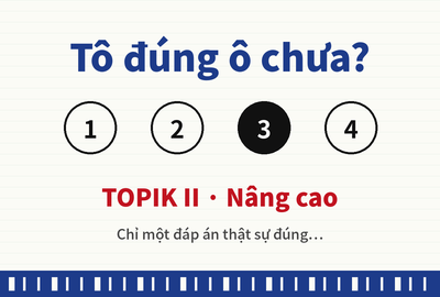 Bài kiểm tra trắc nghiệm tiếng Hàn TOPIK II nâng cao (Đề 14)