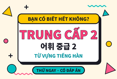Bài kiểm tra trắc nghiệm từ vựng tiếng Hàn trung cấp 2 bài 11