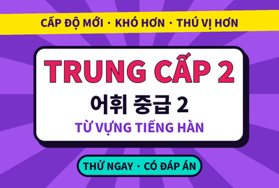 Bài kiểm tra trắc nghiệm từ vựng tiếng Hàn trung cấp 2 bài 13