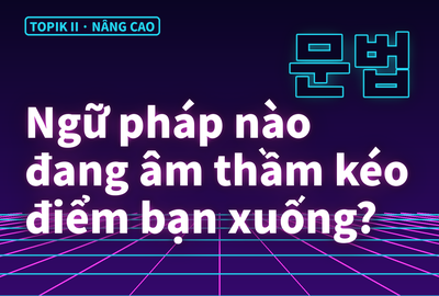 Bài kiểm tra trắc nghiệm ngữ pháp tiếng Hàn TOPIK II nâng cao (Đề 13)