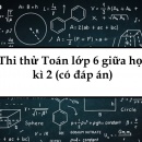 Thi thử Toán lớp 6 giữa học kì 2 (có đáp án)