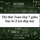 Đề thi Toán lớp 7 giữa học kì 2 (có đáp án)