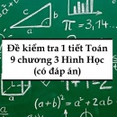 Đề kiểm tra 1 tiết toán 9 chương 3 hình học (có đáp án)