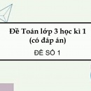 Đề thi Toán lớp 3 học kì 1 năm 2021 (có đáp án)